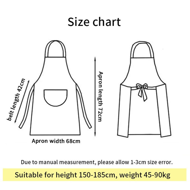2 Pack Kitchen Cooking Aprons, Waterproof and Oil-Proof Wipe-able Hand