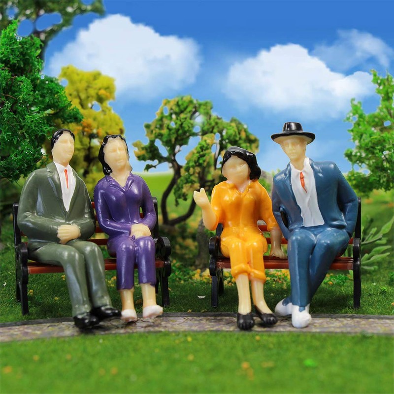 croch 48pcs 1:25 G Scale Model Train Sitting Figures, Assorted