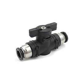Pneumatic Connector POWERTOOL Plastic Ball Valve Lever Shut Off Valve Air Flow Control Switch for Air Piping and Pneumatic Tools (10mm)