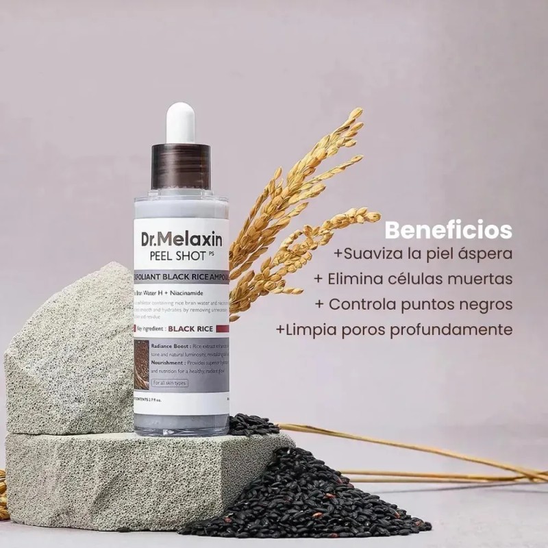Ampolla Exfoliante e Hidratante Rostro Dr Melaxin Agua de Arroz