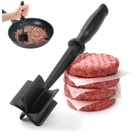 CUNSENR Large Meat Chopper for Ground Beef - Heat Resistant Meat Masher with Soft Grip - Kitchen Gadgets - Durable Ground Beef Smasher - Non-Stick Hamburger Chopper - Cook Ground Meat with Ease