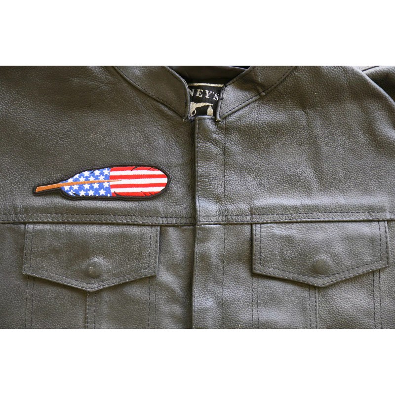 Ivamis American Flag Feather Patch - 5x1.3 inch - P7202