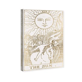 The Oliver Gal Artist Co. Oliver Gal 'The Sun Tarot Luxe' Gray Classic Wall Art Print Premium Canvas 10" x 15" Gold