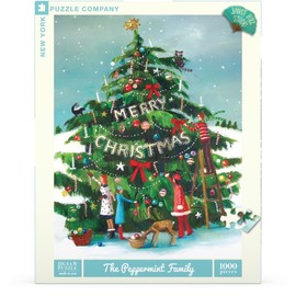 New York Puzzle Company - Janet Hill The Peppermint Family - 1000 Piece Jigsaw Puzzle for Family Game Nights by Janet Hill