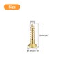 sourcing map Brass Wood Screws, 30Pcs M2.5 x 12mm Slotted