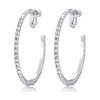 LAXPICOL Fashion Sparkly Austrian Circle Hoop Earrings Clip On Earrings