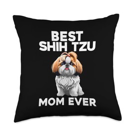 Shih Tzu Gift Shih Tzu Lover Accessories & Clothes Cool Shih Tzu Art for Dog Mom Women Pet Puppy Owner Shihtzu Throw Pillow, 18x18, Multicolor