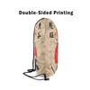 jejeloiu Japanese Samurai Drawstring Backpack 13"x15.7" Sunset Warrior Sports Gym