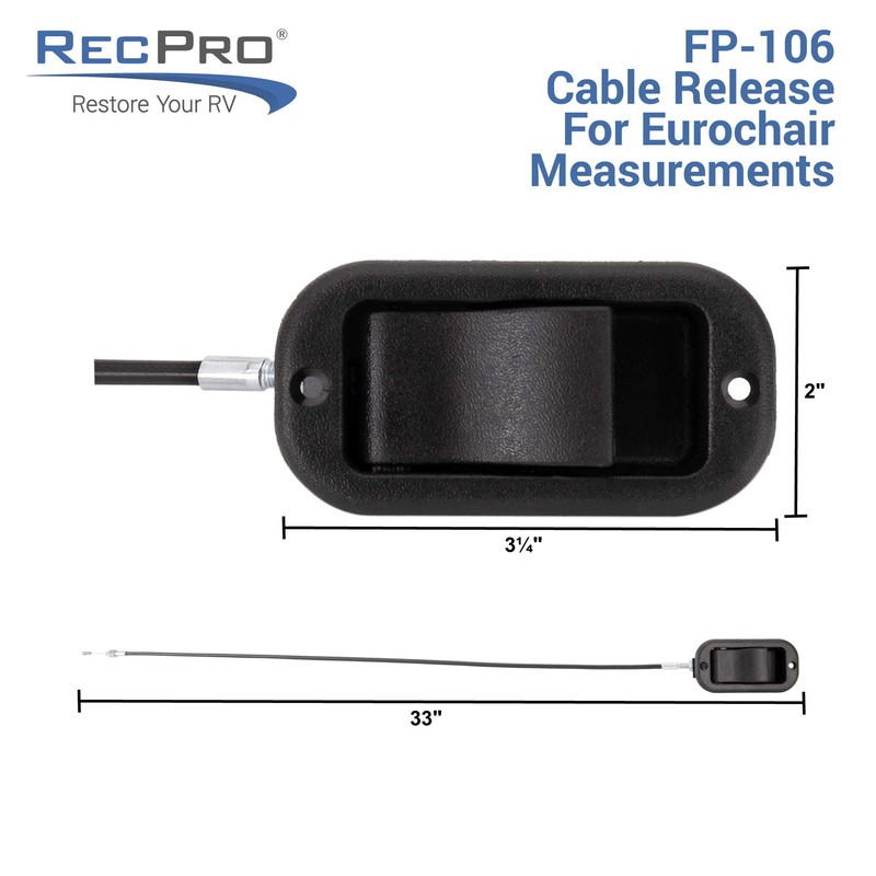 RecPro RV Euro Chair Release Mechanism with Cable | Replacement