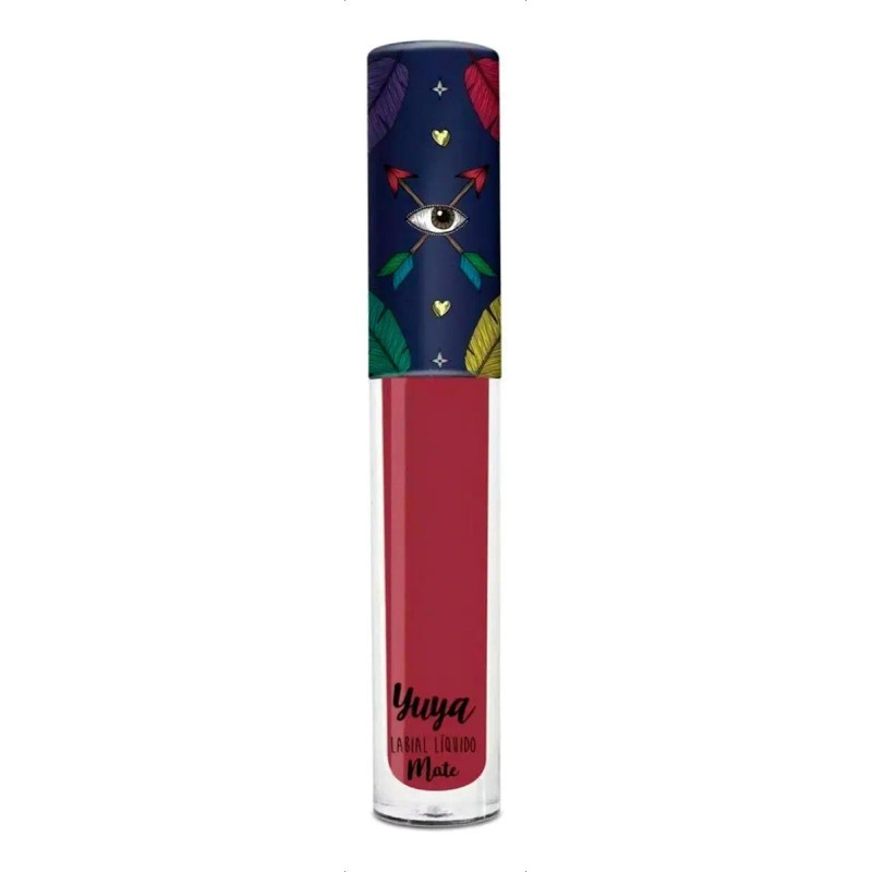 Labial Yuya Líquido Mate Rojo Feliz A Prueba De Agua