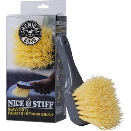 Chemical Guys Nice & Stiff Cepillo para alfombras y Detalles Interiores de Alta Resistencia (Apto para Coches, Camiones, SUV, autocaravanas, Motocicletas y más) Amarillo