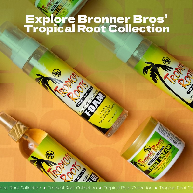 Bronner Brothers Tropical Roots Black Castor, OIL, Rosemary, 5 Fl