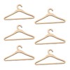 6Pcs Durable Wooden Dolls Hangers Cute Dolls Accessory Natural Wood