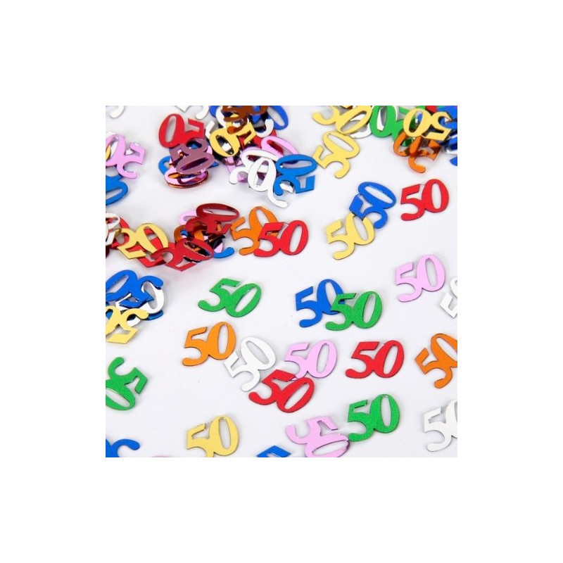 Folat - Table Confetti Number, Number 50, multicoloured