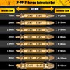 Topec Damaged Screw Extractor Set 8Pcs, HSS 4341 Easy Out