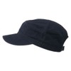 Garment Washed Heavy Stitching Army Cap - Navy OSFM