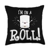 Funny On A Roll Toiletpaper Humor Origami Lovers Throw Pillow