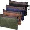 Eccliy 4 Pack Waxed Canvas Pouch 13 Inch Tool Bags