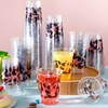 SiliFine 100 Pcs Pink Cow Plastic Cups 12 oz Clear