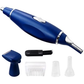 GruDawu Cordless Men's Grooming Trimmer - 3 Detachable Heads for Nose, Ear, Eyebrow & Beard, Compact, Washable & Easy to Use Update