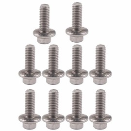 m6 bolts with captive washer + 10pcs Metals M6 Stainless Steel SS304 Screw kit, Hex Flange Screw Fixing Washer Head Bolts (M6 20) Replacement Accessory for 6mm flange bolt kit