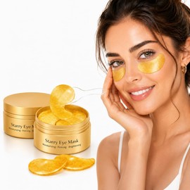 Parches Ojos 24K Gold, 60 Piezas / 30 Pares Starry Eye Mask Colageno Máscaras Antiojeras