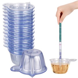 metagio 200 Pcs Urine Cups, Disposable Plastic Urine Collection Cups Specimen Cups for Pregnancy Ovulation Test 40 ML