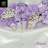 Gorgeous outing handmade nail tips - Long Almond / 화려한외출