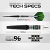 WINMAU Darts - Sniper Black 24g - 90% Professional Tungsten