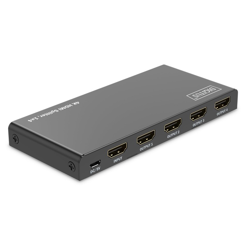 DIGITUS DS-55337 HDMI Splitter 1x4 - Input: 1-Port / Output: