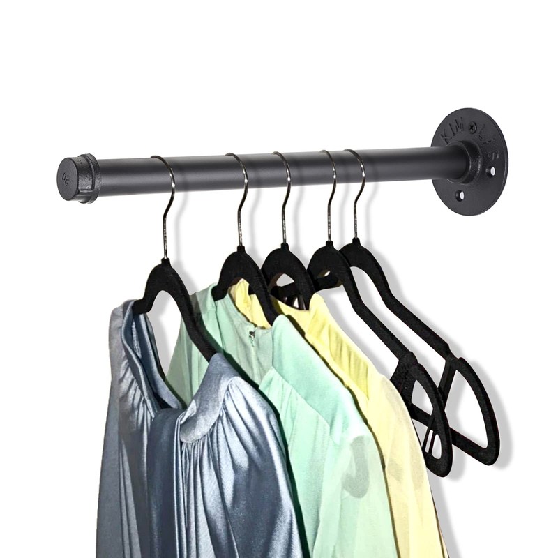 Sumnacon 2 Pack 14 Industrial Pipe Wall Mounted Clothing Rack