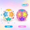 Cofvetia Pack of 2 Rainbow Balls, Magic Puzzle Ball, Rotable,