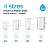 Grosche Borosilicate 3.3 Glass Universal Replacement Beaker For French