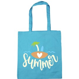 Hippowarehouse Summer Island Palm Tree Tote Shopping Gym Beach Bag 42cm x38cm, 10 litres