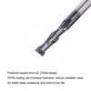 sourcing map Square Nose End Mill, 4mm Tip Dia Solid