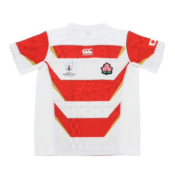 Canterbury (Canterbury) Rugby World Cup 2019 (TM) Japan Tournament Kids Japan Replica Home Jersey VWR39008K (White x Red/100/Jr)