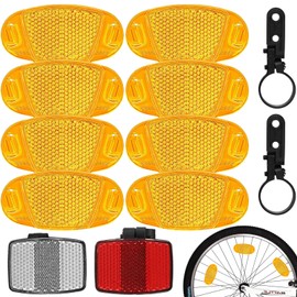 Vimmvid Set of 12 Spoke Reflectors Bicycle Cat Eyes Bicycle Children Cat Eyes Reflectors for Road Bikes Mountain Bikes E-Bike