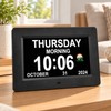 7-Inch Digital Calendar Clock for Seniors – Large Day &