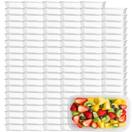 LECEHIVO 120 Pcs Plastic Meal Prep Containers with Lids 25 oz Clear Disposable Food Storage Containers Stackable Spill proof Box for Salad Snack Lunch Microwave Dishwasher and Freezer