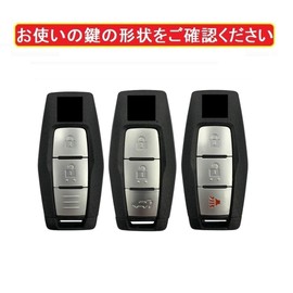 ZANEKO Outlander Key Case, Compatible Mitsubishi Outlander PHEV Key Cover, New Outlander phev gn0w Smart Key Case (3 Buttons / Black), Black