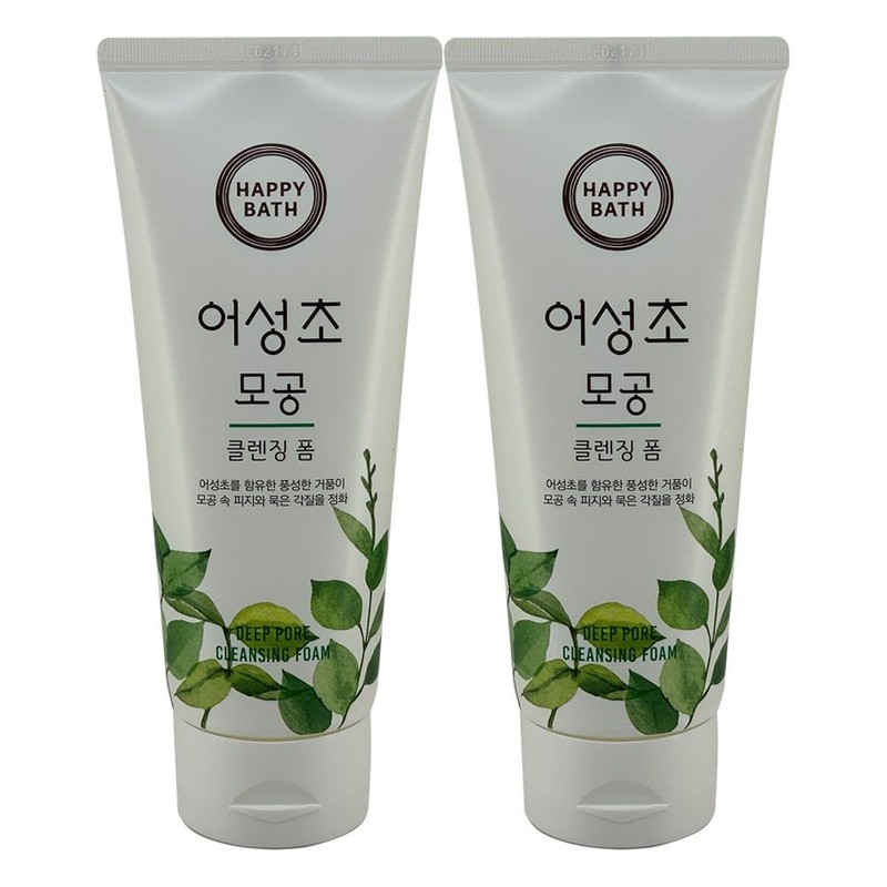 해피바스 어성초 모공 클렌징폼 200g 2개 Happy Bath Tea Tree