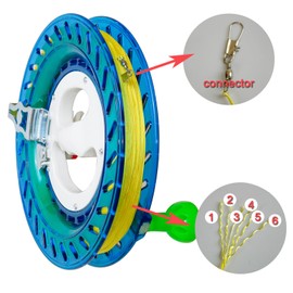 Christen Sunny Kite String Wheel,Kite Reel for Adults,Kite Line Winder 10.3inches Dia, Come with Lock & 1700 Feet Line,Kite Reel with Brake and Anti-Reverse Function(Blue)