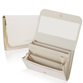 Mother and Child Health Handbook Case Leather Two-Person Use W16.5×H24×D3cm (6.5×9.4×1.2 inches) Simple Wallet-Style Mother and Child Health Handbook Cover Good Touch Lightweight Large Capacity