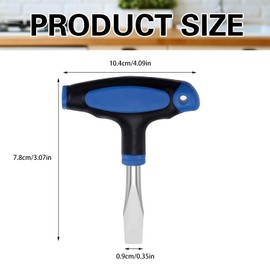 T Handle Flat Head Screwdriver 9mm Large Blade Design for Easy Grip and High Torque Suitable for Heavy Duty Repair Tasks