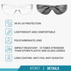 ATERET Protective Polycarbonate Safety Glasses w/TPR Coated Temples For Safety