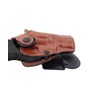 Leather Paddle OWB Revolver Holster with Retention Strap Fits S&W