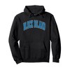 Block Island Arched Blue Text Pullover Hoodie