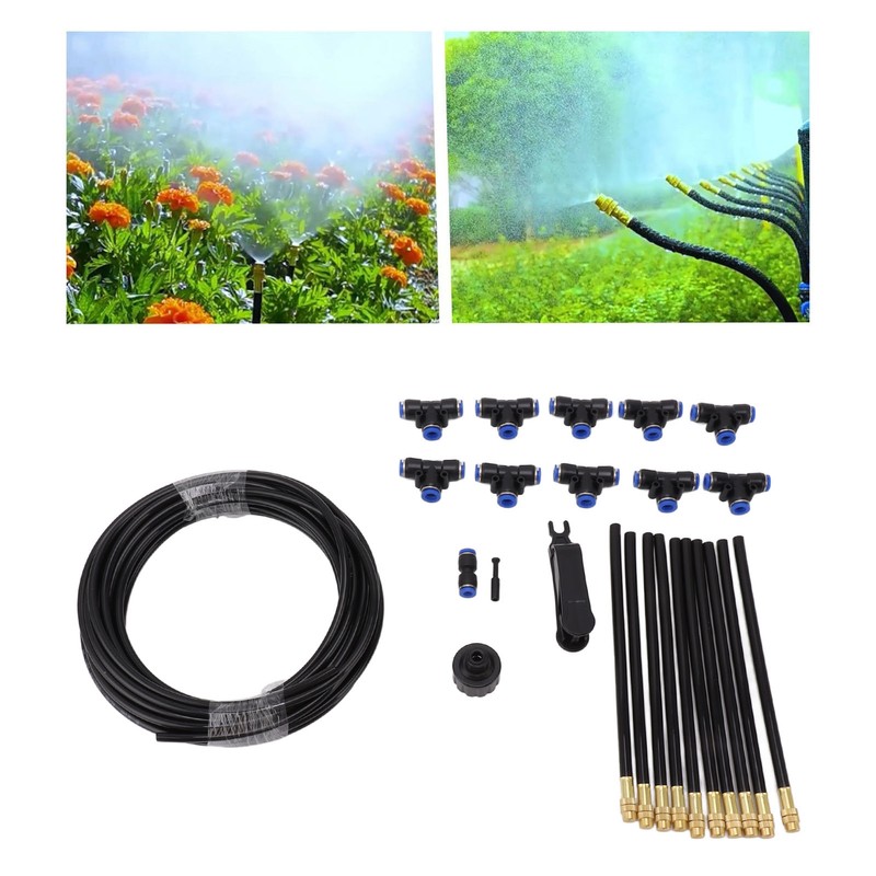 Above Ground Sprinkler System with 360 Degree Adjustable Bendable Nozzle