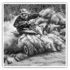 2 x 7.5cm Square Vinyl Stickers - Quad Bike ATV 4x4 Dirt Biker Sports Decals 43417