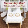 4 Pack Disposable Plastic Tablecloth, Gold Stamping Dot Rectangular Table